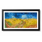 Wheatfield with crows